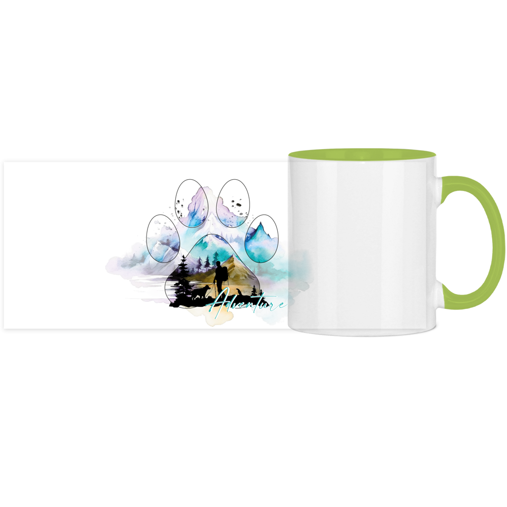 Panorama Tasse zweifarbig Pfote Adventure 3