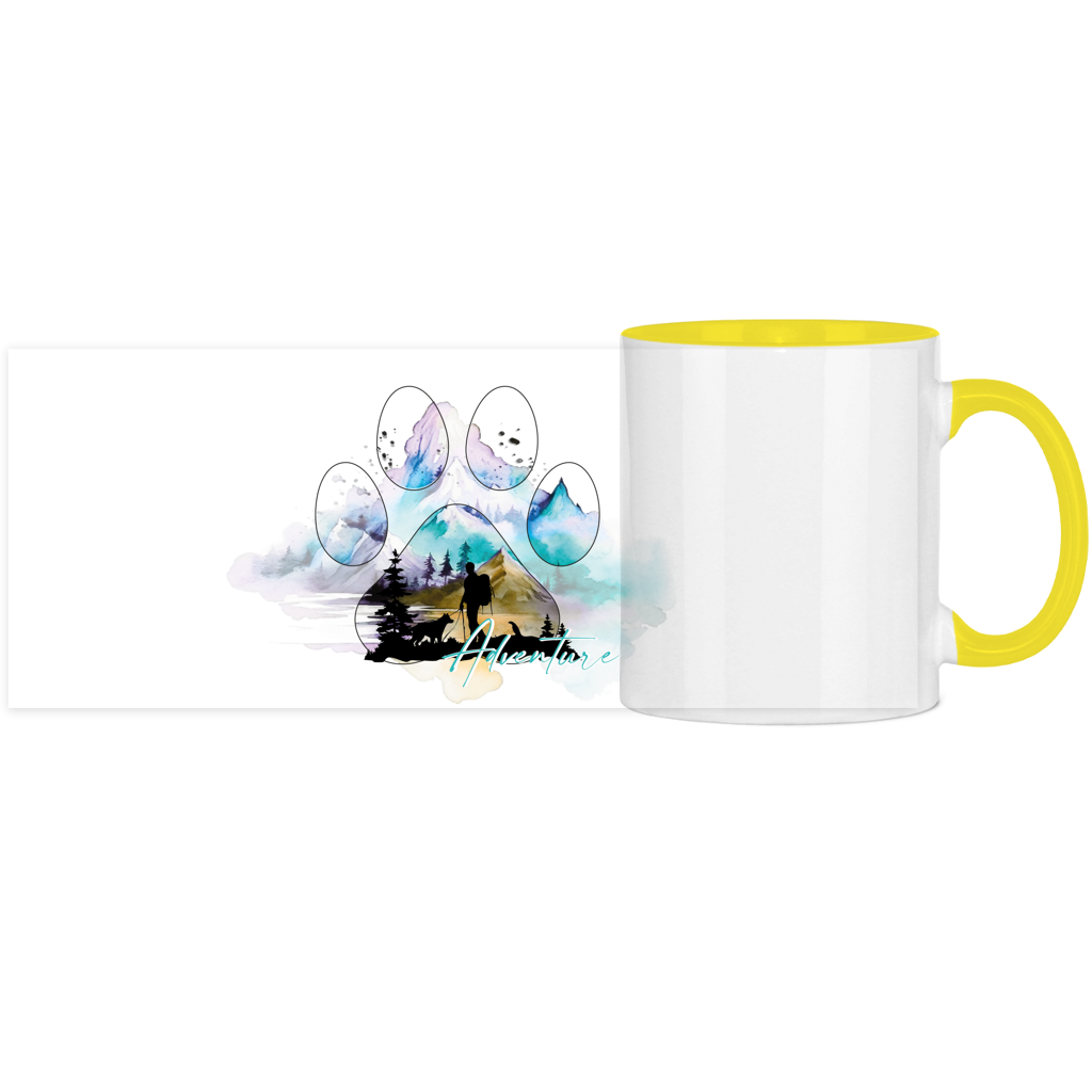 Panorama Tasse zweifarbig Pfote Adventure 3