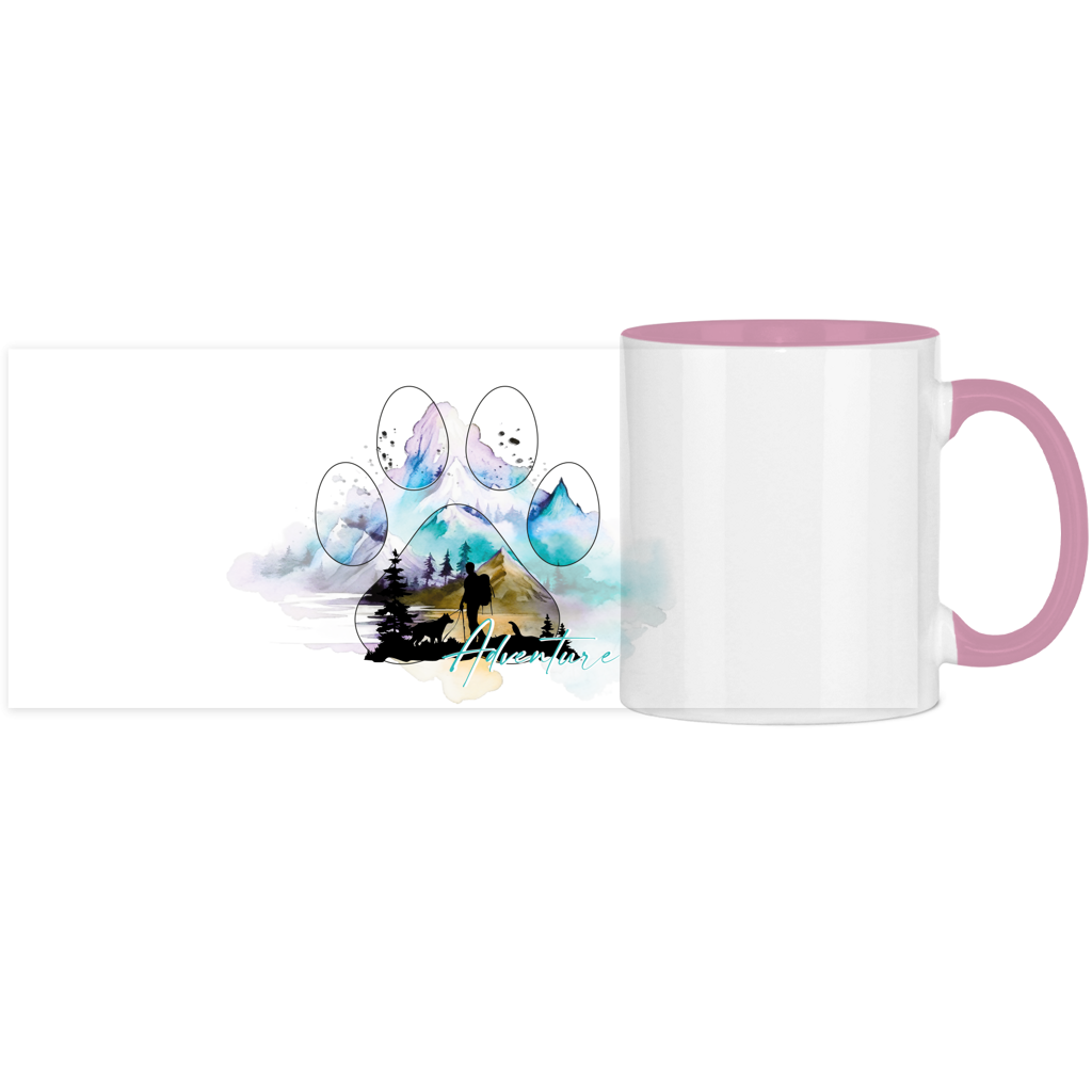Panorama Tasse zweifarbig Pfote Adventure 3