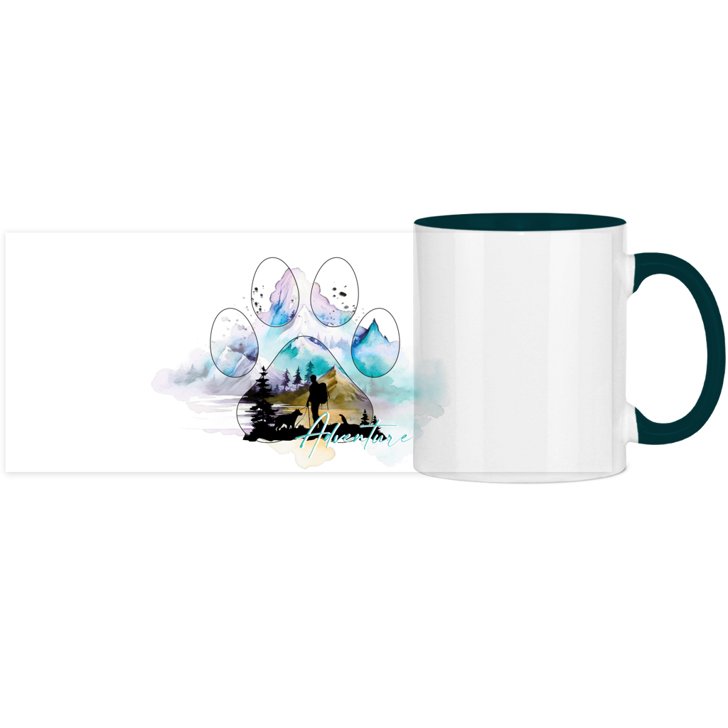 Panorama Tasse zweifarbig Pfote Adventure 3