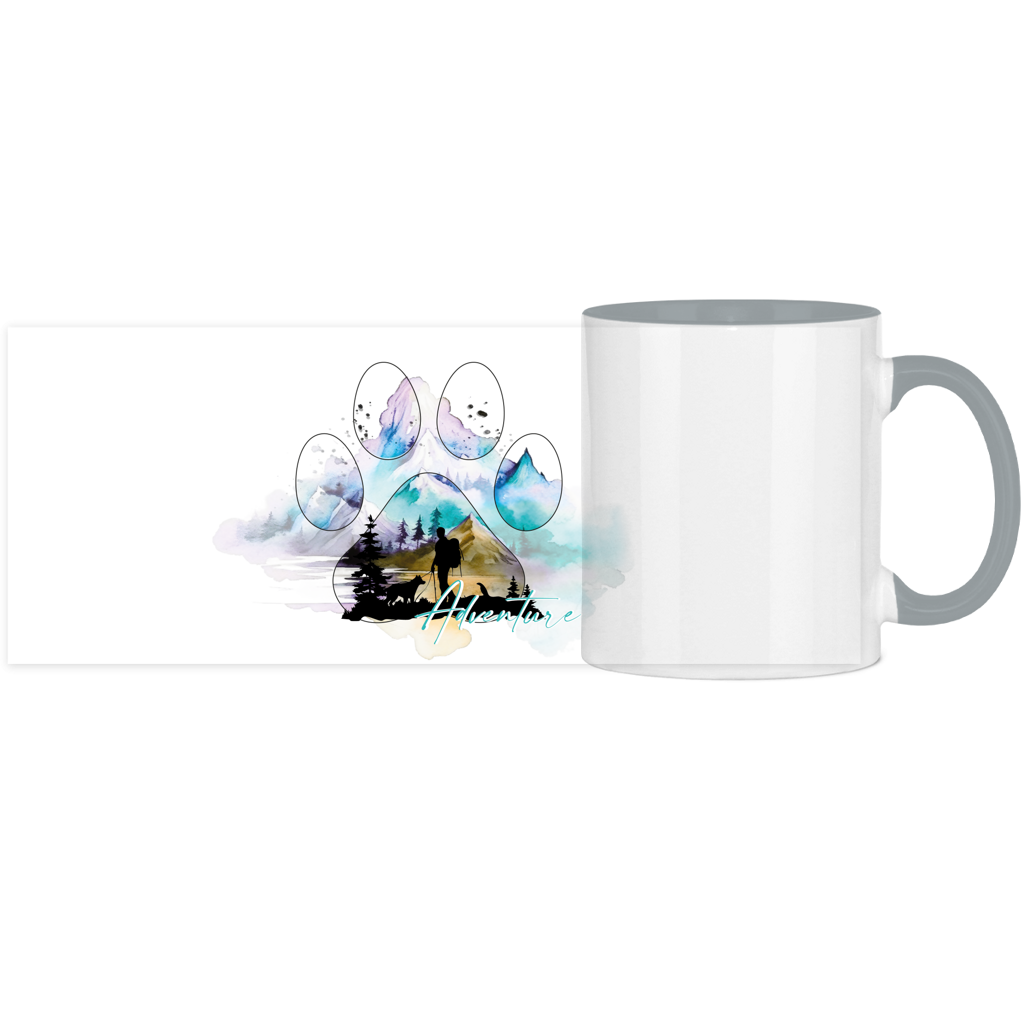 Panorama Tasse zweifarbig Pfote Adventure 3