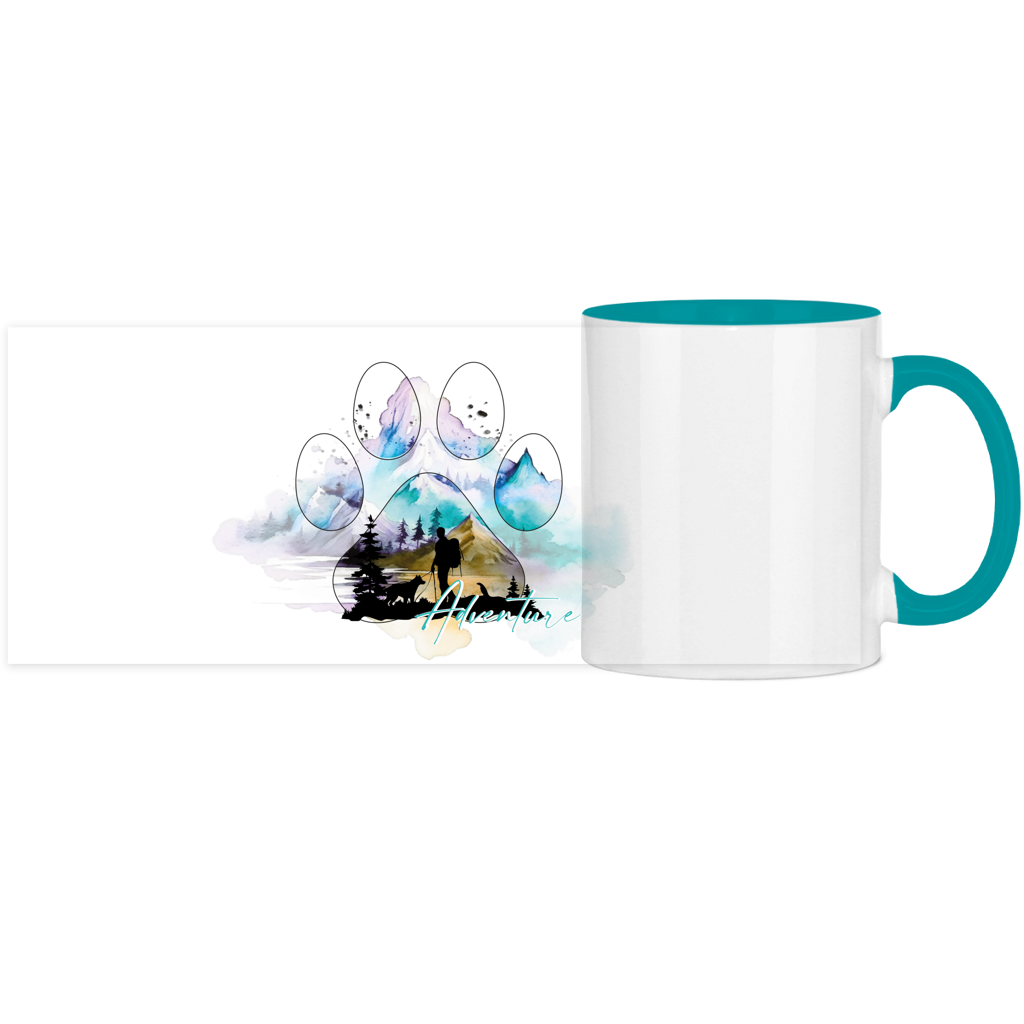 Panorama Tasse zweifarbig Pfote Adventure 3