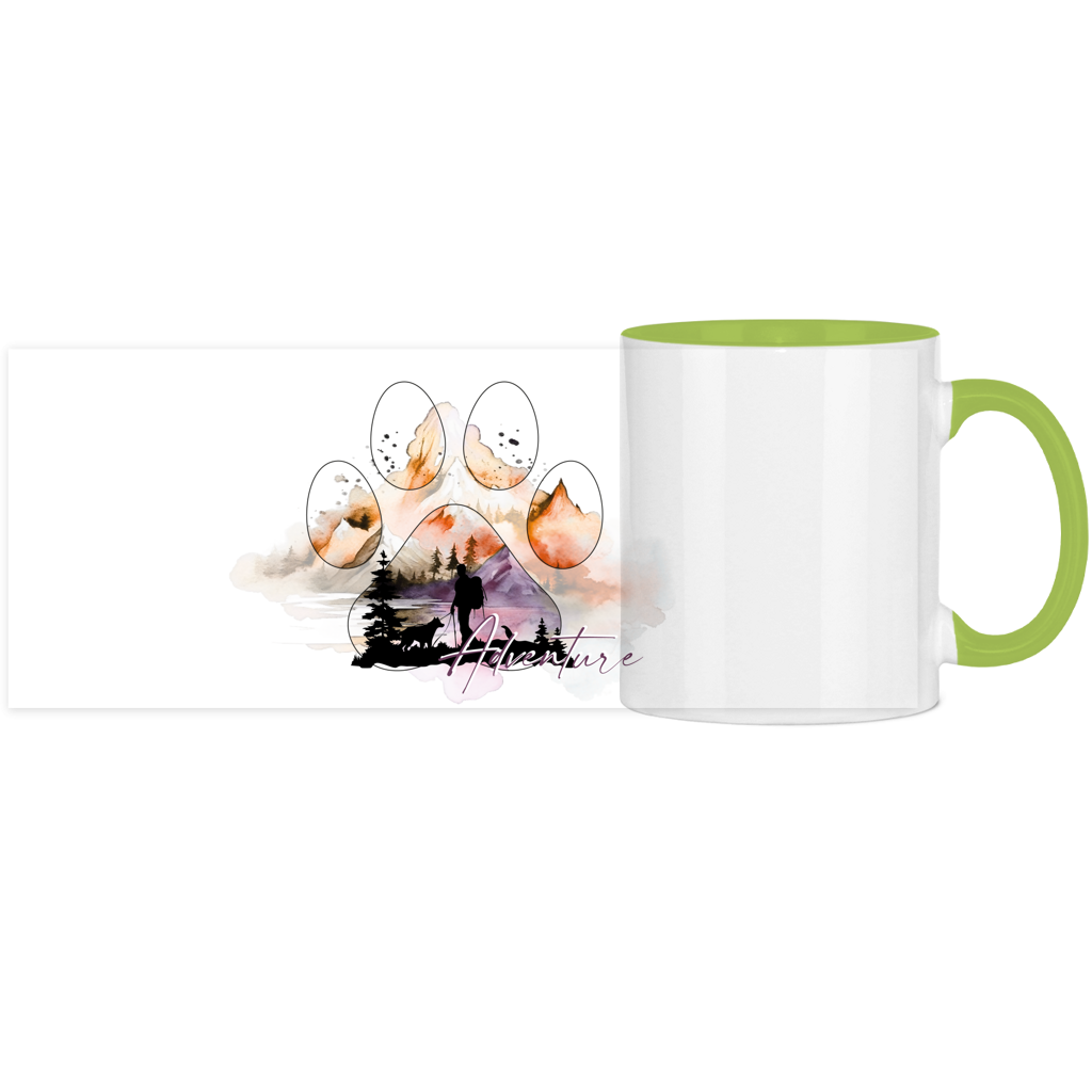 Panorama Tasse zweifarbig Pfote Adventure 4