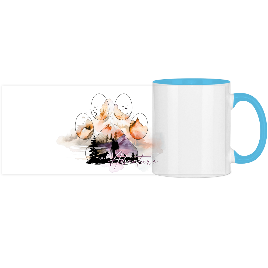 Panorama Tasse zweifarbig Pfote Adventure 4