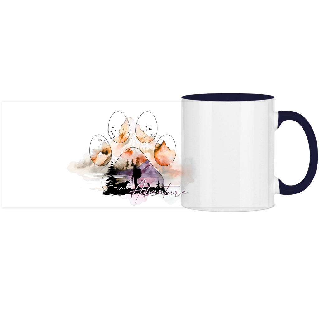 Panorama Tasse zweifarbig Pfote Adventure 4