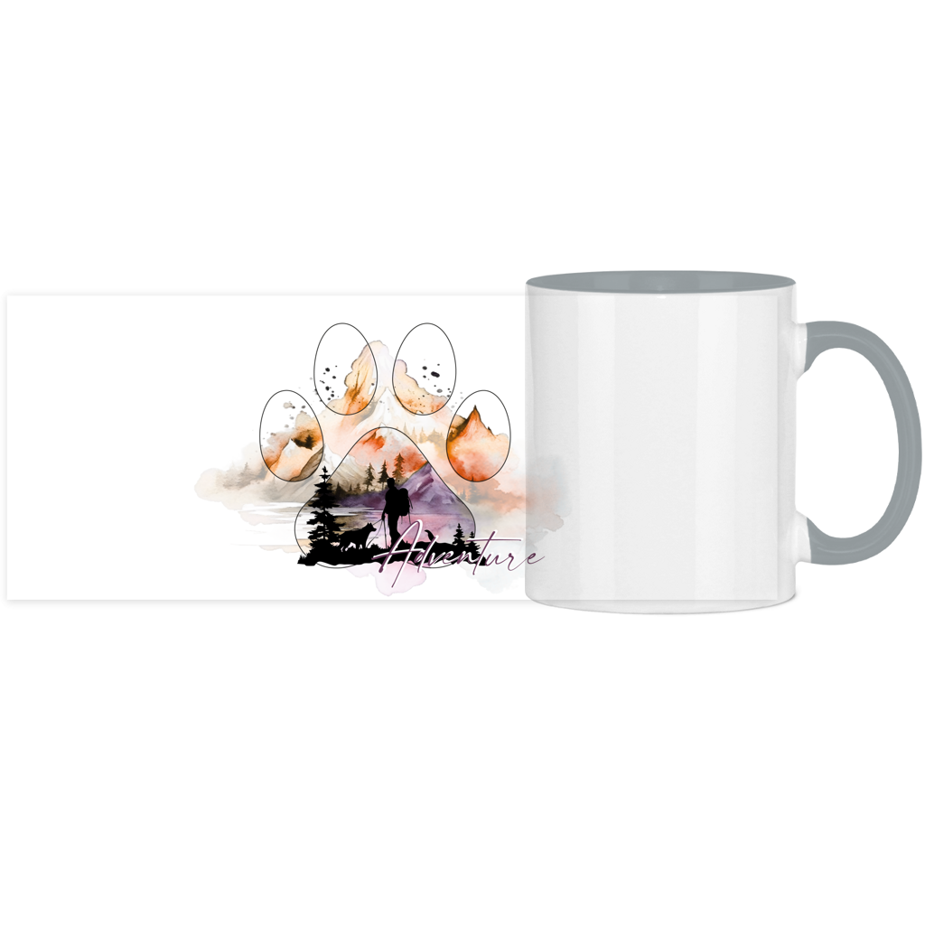 Panorama Tasse zweifarbig Pfote Adventure 4