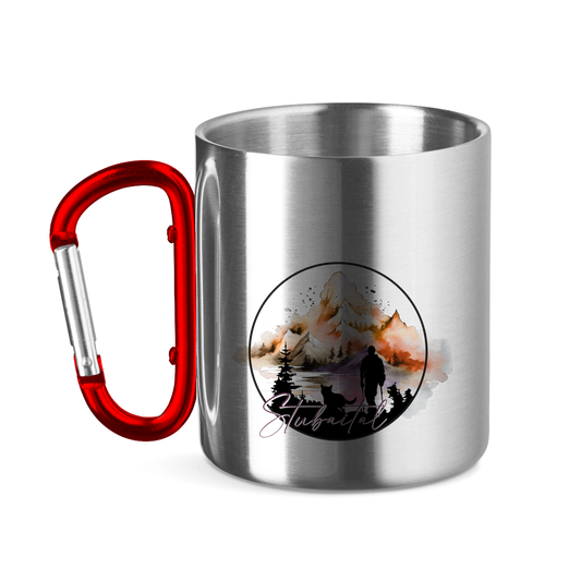 Edelstahltasse mit Karabinergriff Stubaital 4
