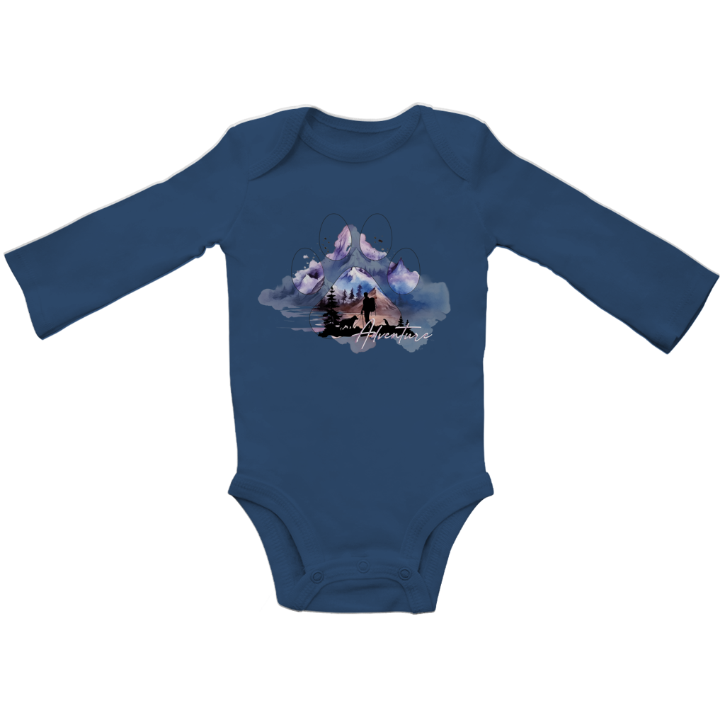 Baby Bio Bodysuite Langarm Pfote Adventure 1