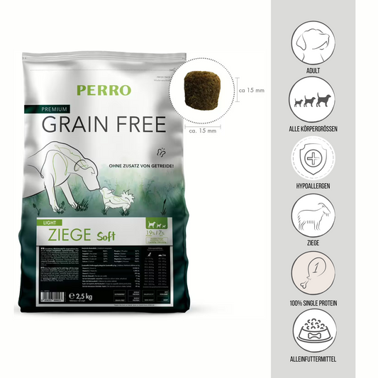 PERRO Grain Free Adult Light Ziege Soft