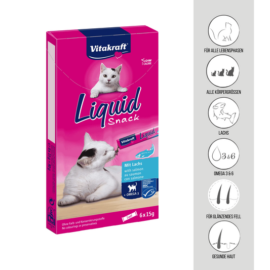 Cat Liquid-Snack Lachs & Omega3
