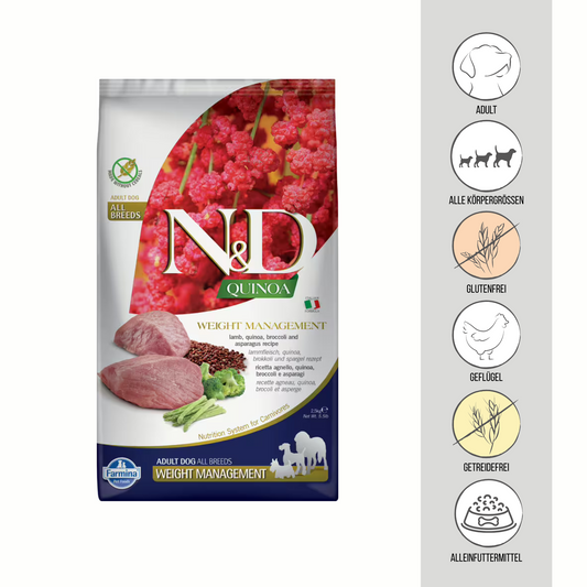 Trockenfutter Farmina N&D Quinoa Gewichts-managment Adult